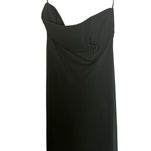 FORMAL LITTLE BLACK DRESS Midi Length strapless dress Y2K